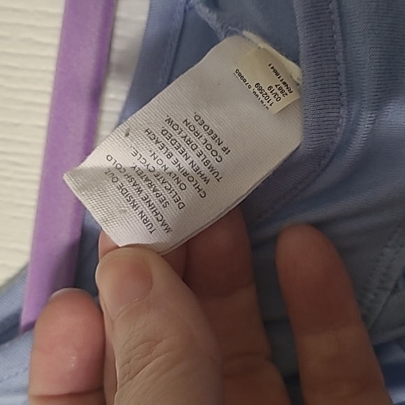 LIVI criss cross dip dyed tank top royal blue baby blue summer blouse with spand - Picture 5 of 13